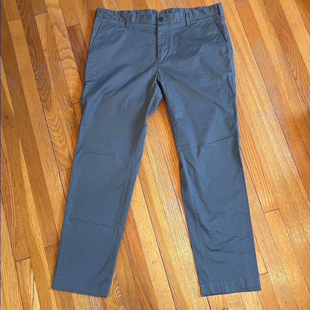 BROOKS BROTHERS SLIM Men's Gray Cut Chinos 36x30 Coastal Preppy Business Casual